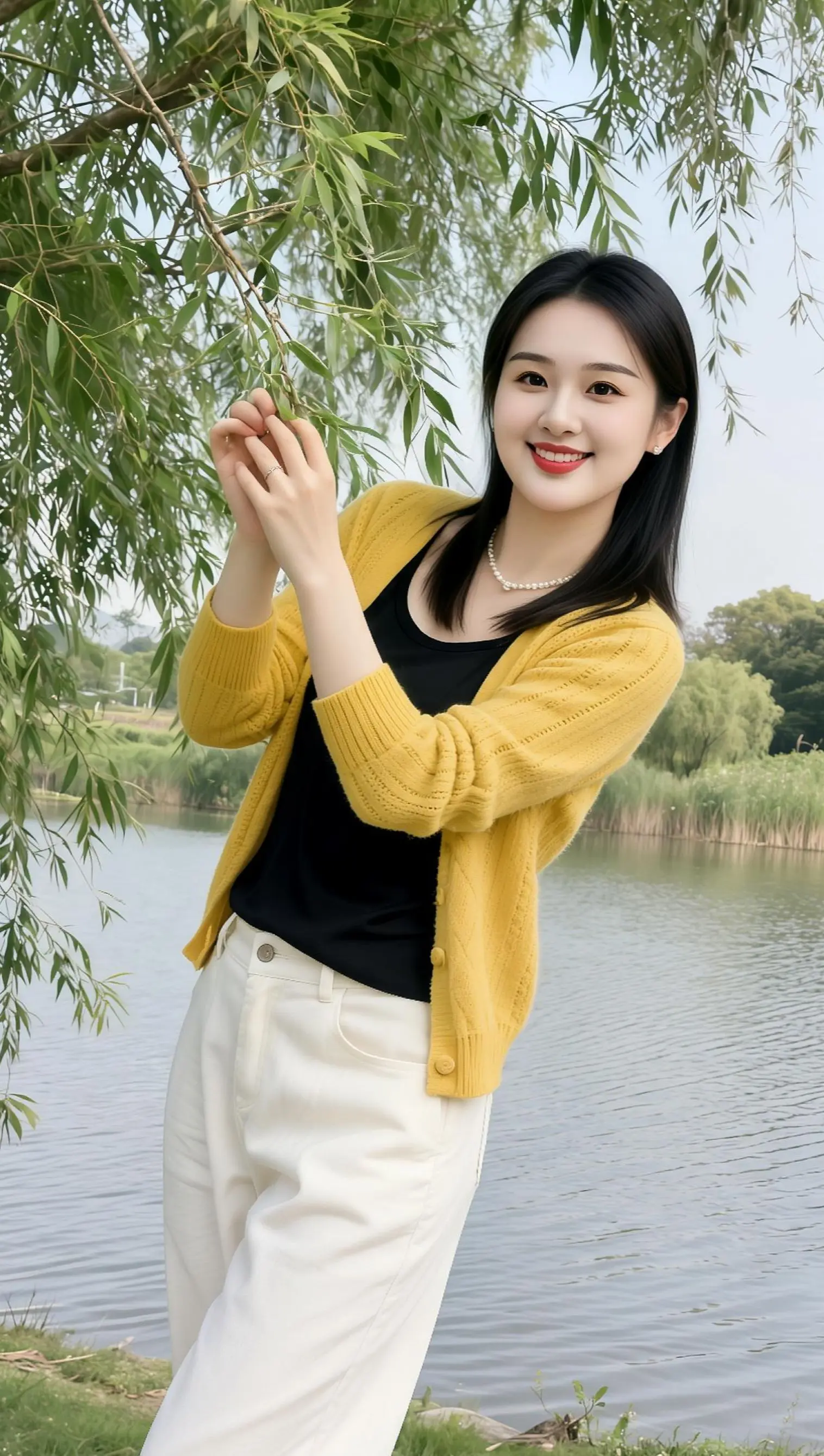 AI湖畔生活照 ai创作