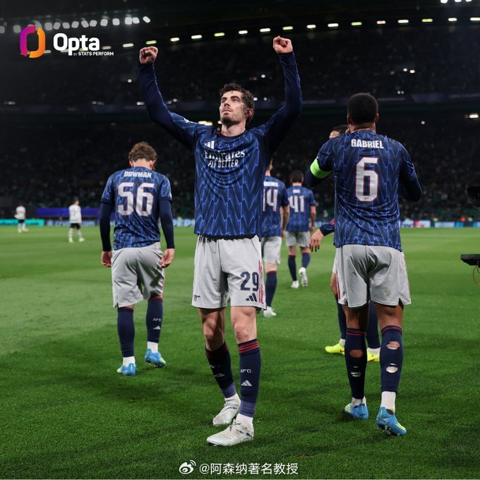 葡萄牙体育0比1阿森纳 哈弗茨绝杀 本赛季各项赛事中，阿森纳替补球员共参与制造了