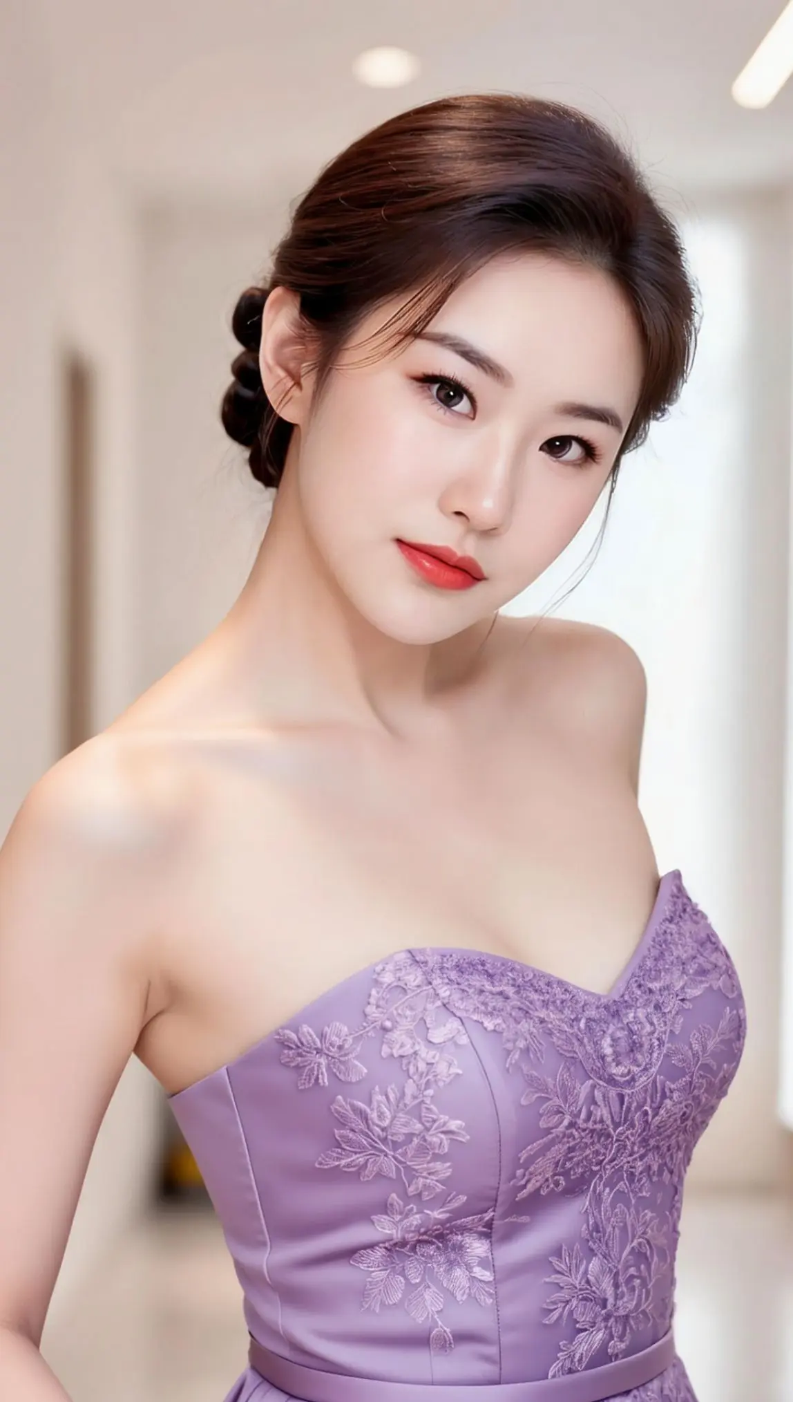 AI淡紫优雅写真 ai创作