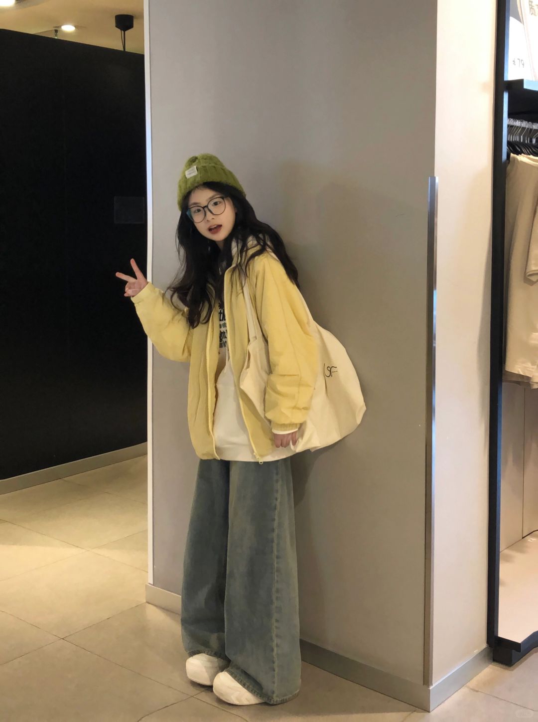 早春的第一件夹克外套➕白色卫衣好好看！！！