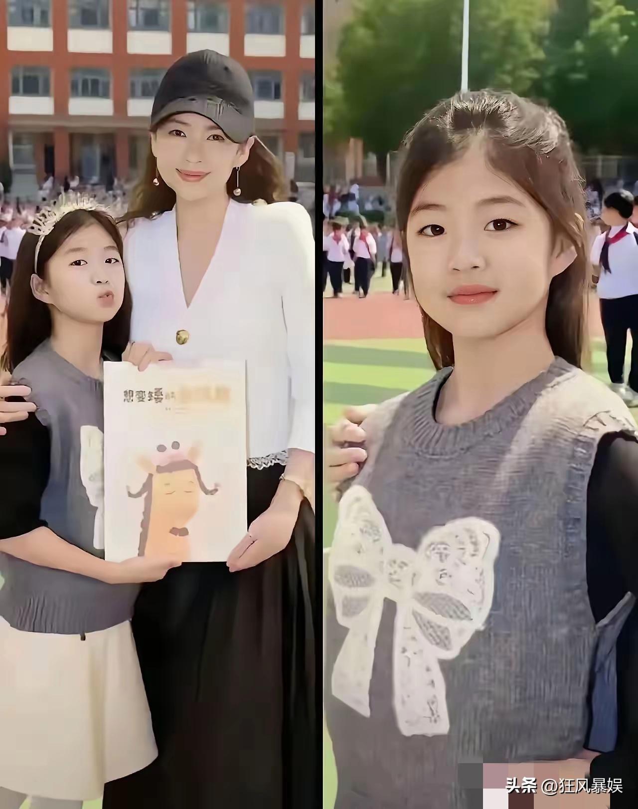 醒醒，将来肯定超过章子怡！

章子怡女儿醒醒，一晃十岁了，娱乐圈星二代里，又一个