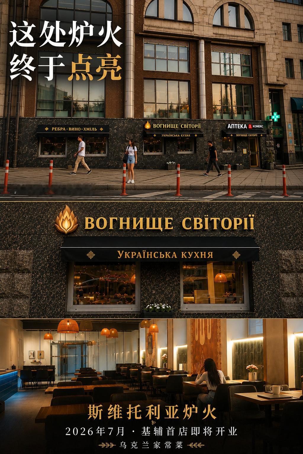 乌克兰本土餐饮连锁品牌Вогнище Світори （斯维托利亚炉火）寻找共建