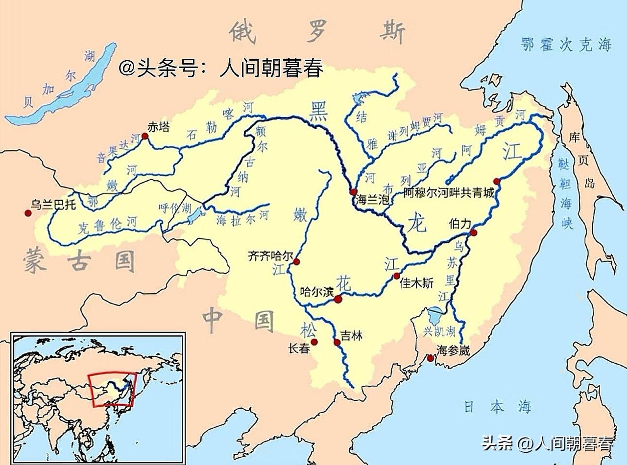 仔细观察黑龙江流域地图就会发现，俄罗斯一侧的黑龙江支流远比我国境内的丰富。地理上