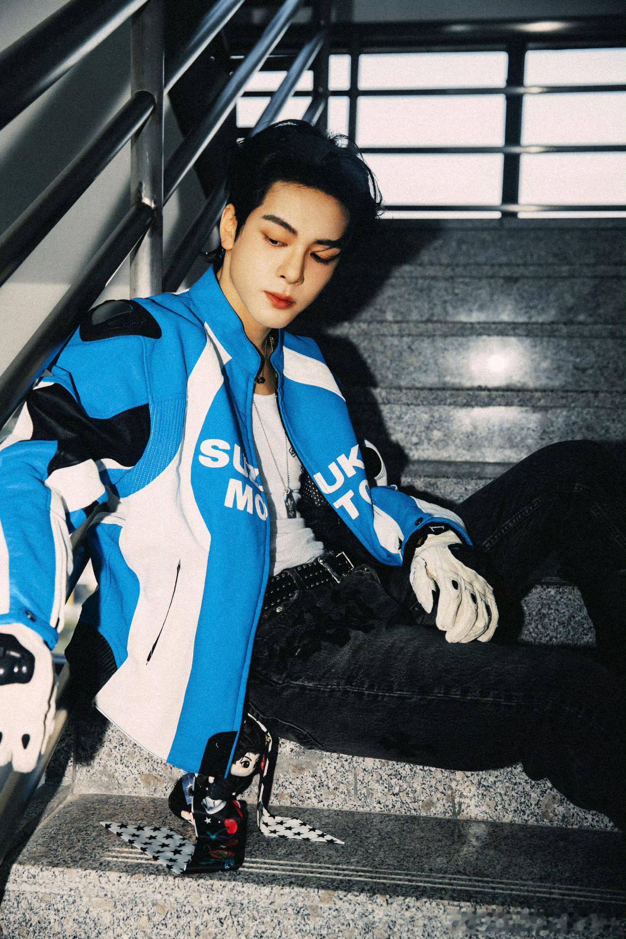 曾舜晞音乐节出图，机车造型哇，帅气！ 