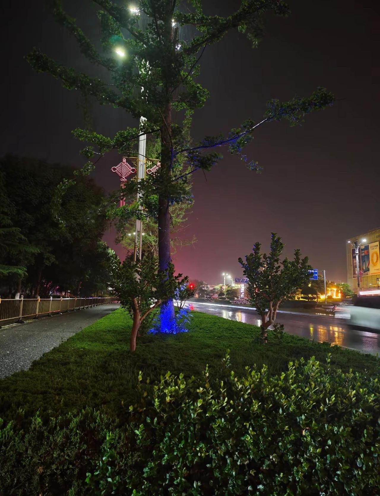 泰安雷电交加下雨了