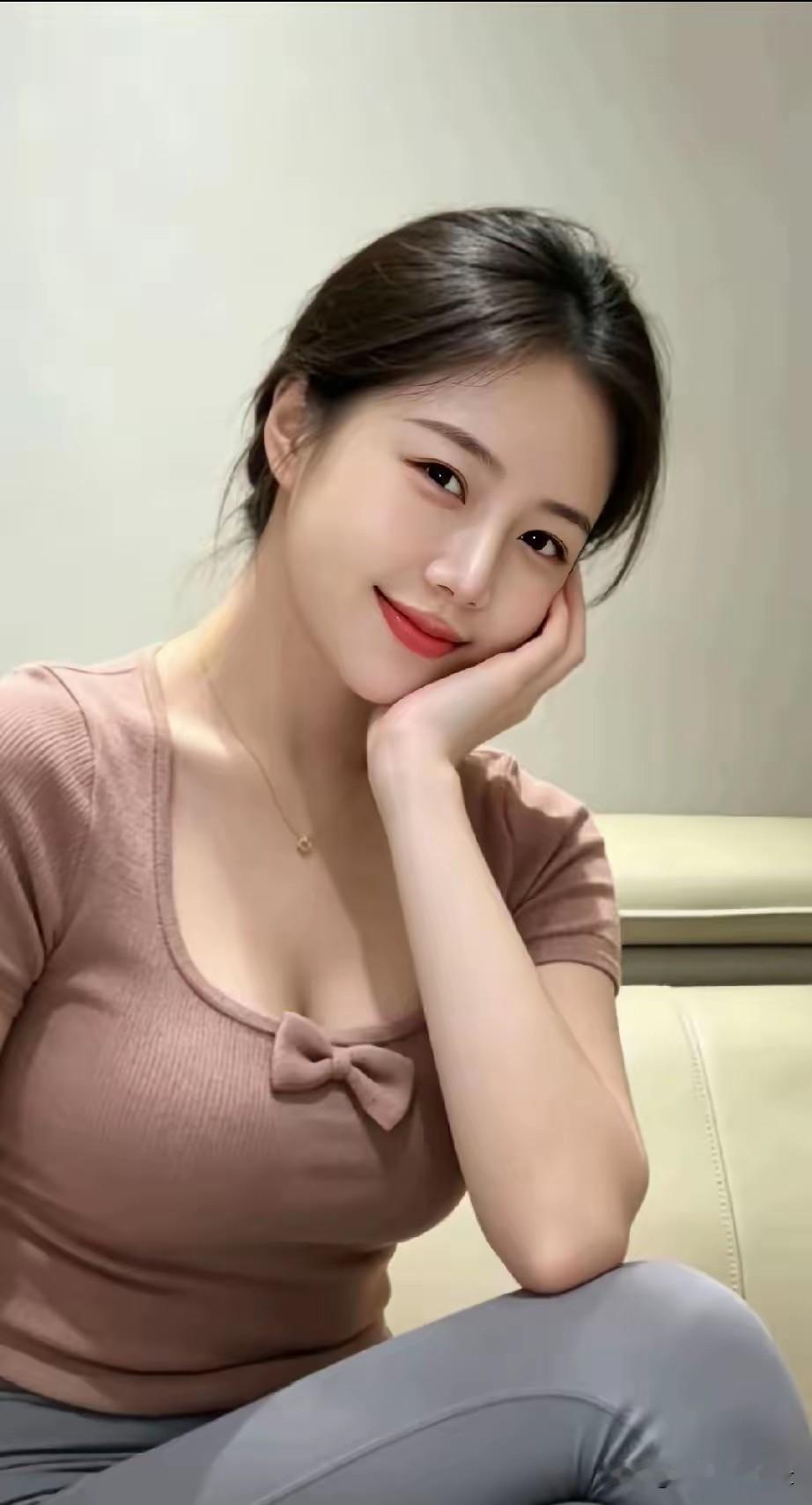 卜算子·闲姿
 
素鬓绾轻云，浅笑凝樱口。
纤手支腮慵倚姿，温婉盈窗牖。
襟畔缀