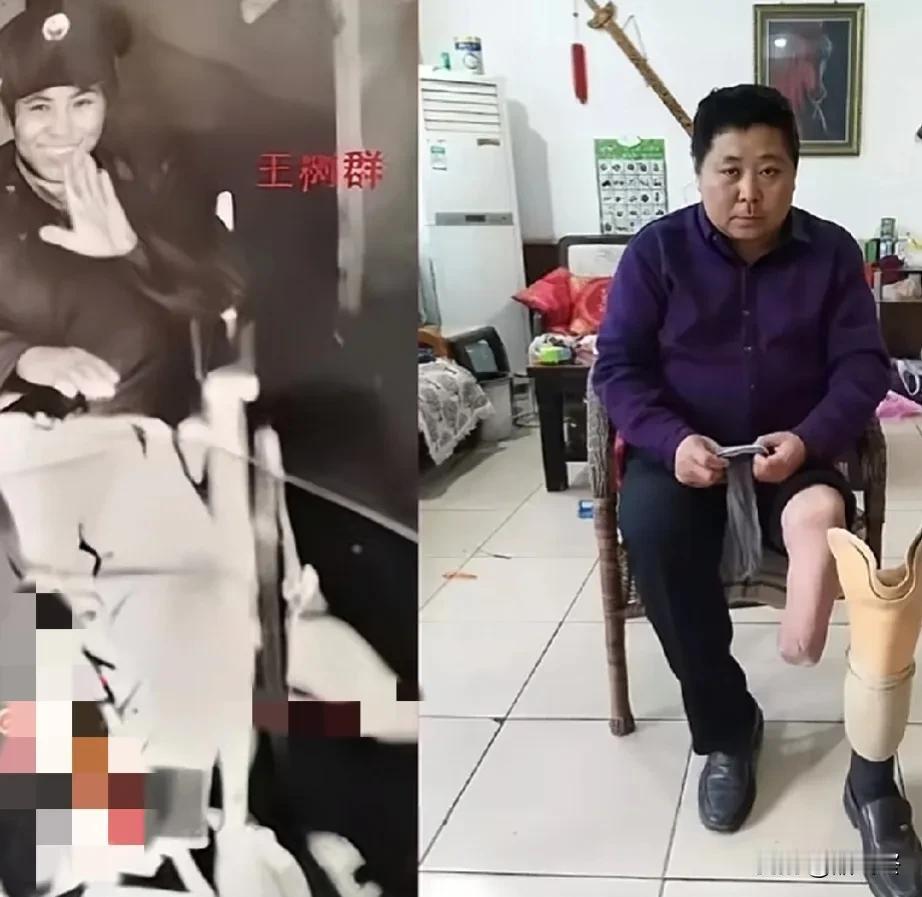 王树群在老山前线坚守108天，期间为了给渴了半
个多月全排战友找水喝，误踩地雷 