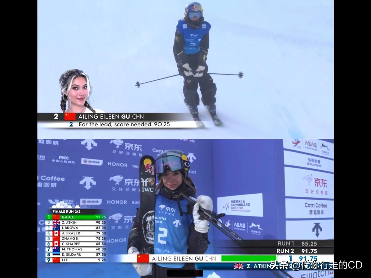 别再有疑问了！
谷爱凌还是中国人！
这不...元气少女又为中国拿到了一枚世界杯金