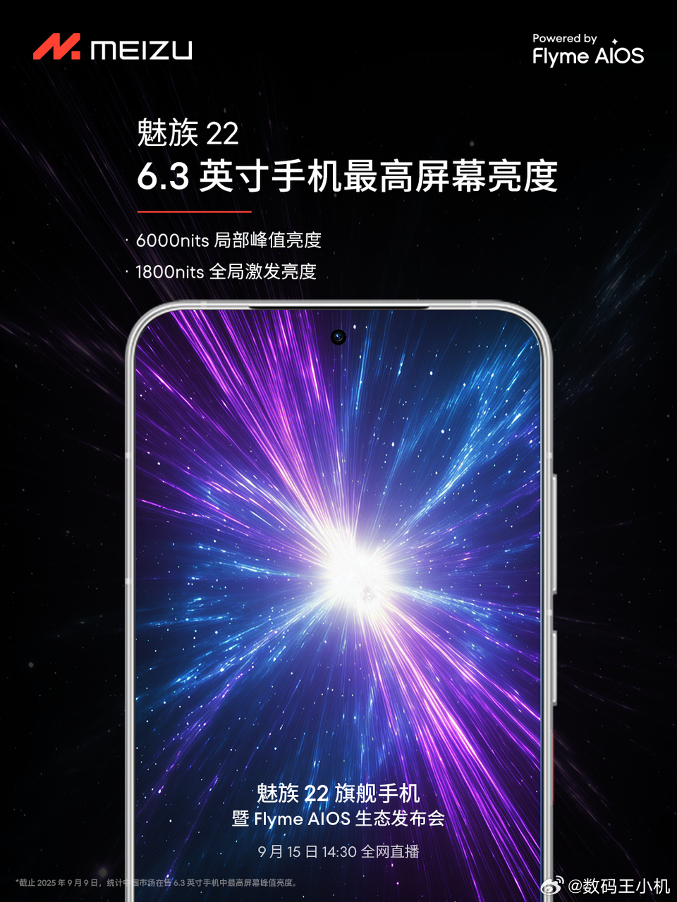 魅族 22 搭载 1.5K 120Hz LTPO 高刷无界屏，目标成为 6.3 