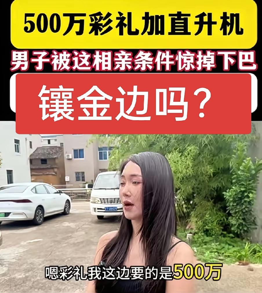 如果不是段子，这女的还能嫁出去吗？研究生学历除了彩礼要500万，还要外加直升机，