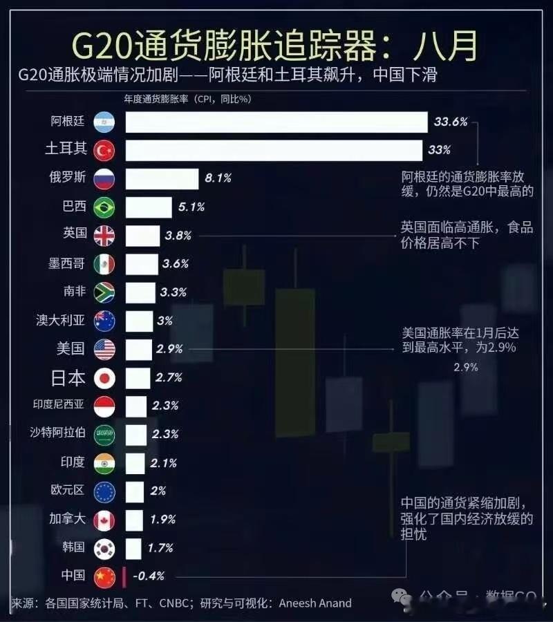 G20通货膨胀追踪器:八月国外水深火热，通胀高企 ​​​