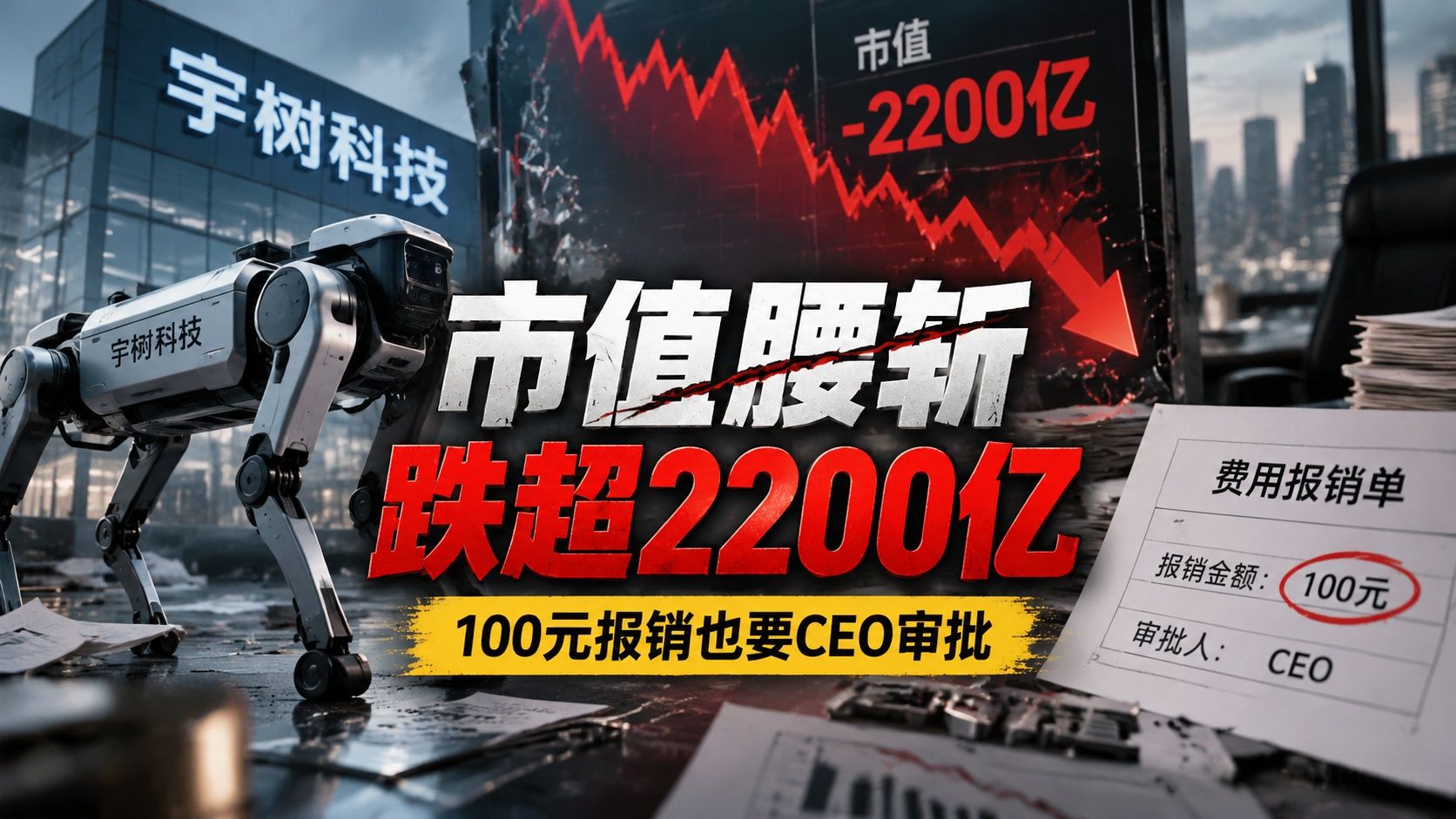 宇树科技市值半年腰斩跌超2200亿，员工称100元报销都要CEO审批