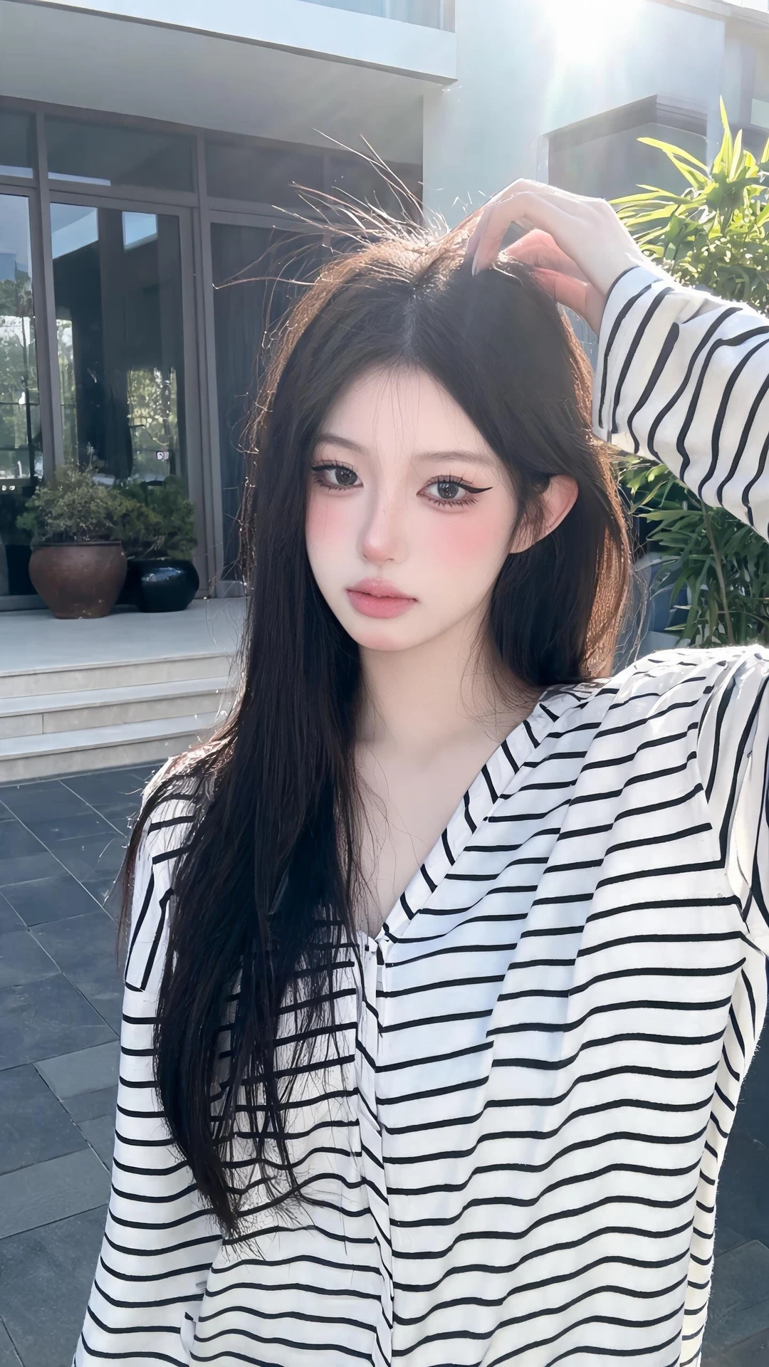 18岁超高颜值美少女，妆容：精致清冷厌世妆﹣底妆：哑光柔焦雾面肌，皮肤...