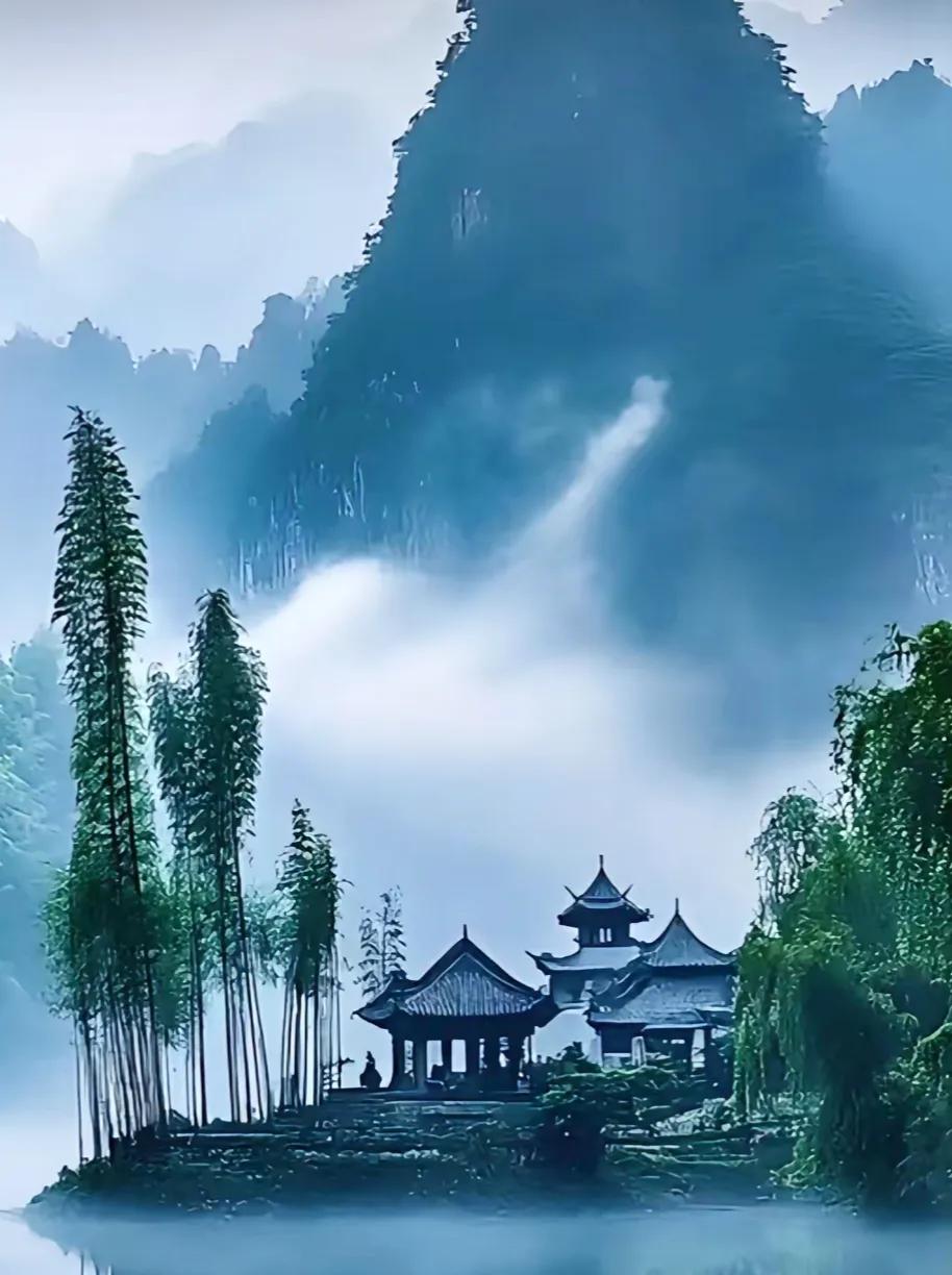 方圆天地，为头条联友对联∧
雾锁重山秋意冷，
月黑崎径北风飕。