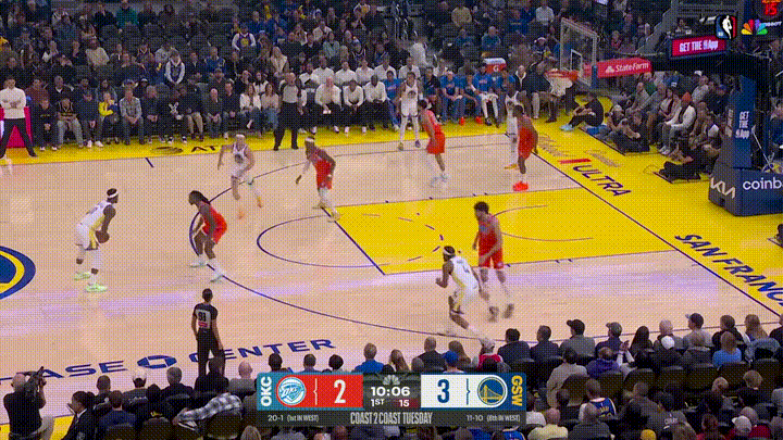 勇士新星波杰姆斯基真是太争气了！在今天勇士主场迎战雷霆的比赛中，波杰姆斯基在库里