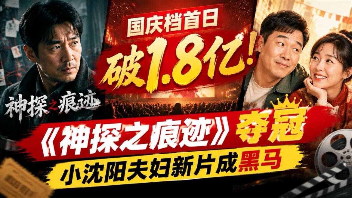 国庆档首日破1.8亿！《神探之痕迹》夺冠，小沈阳夫妇新片成黑