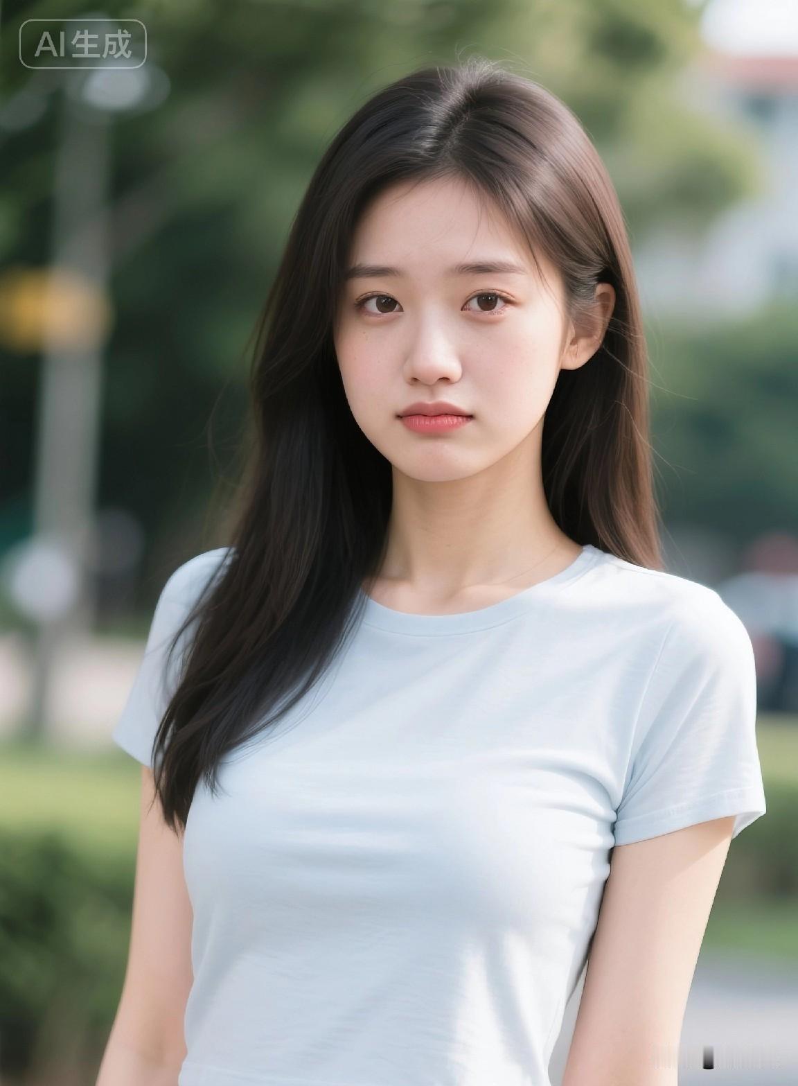 她的模样，像胡同里的槐花香，清爽、透亮，带着烟火气的温柔。氛围感美女 清甜系女孩