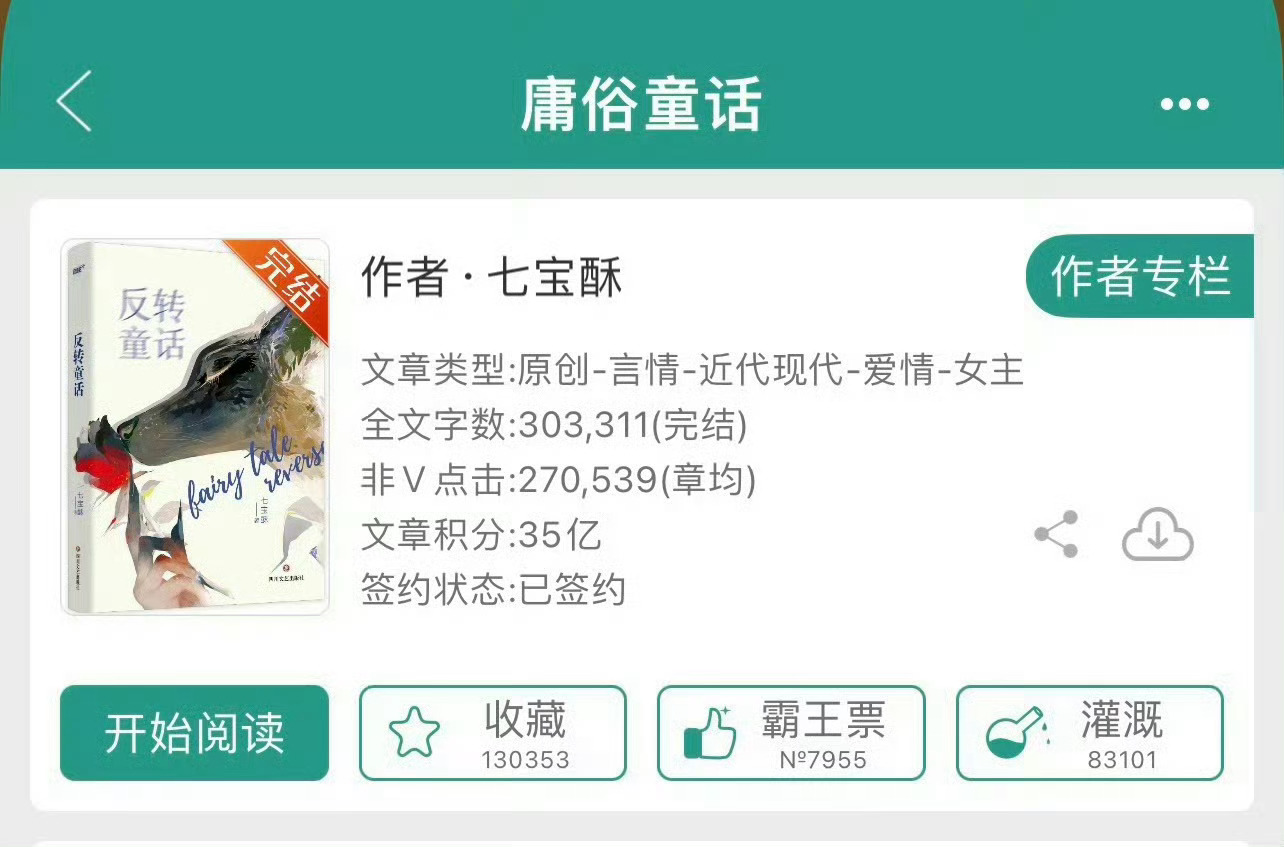 小说推荐：《庸俗童话》 作者:七宝酥简评：单纯貌美女学生vs英俊多金男老板，p友