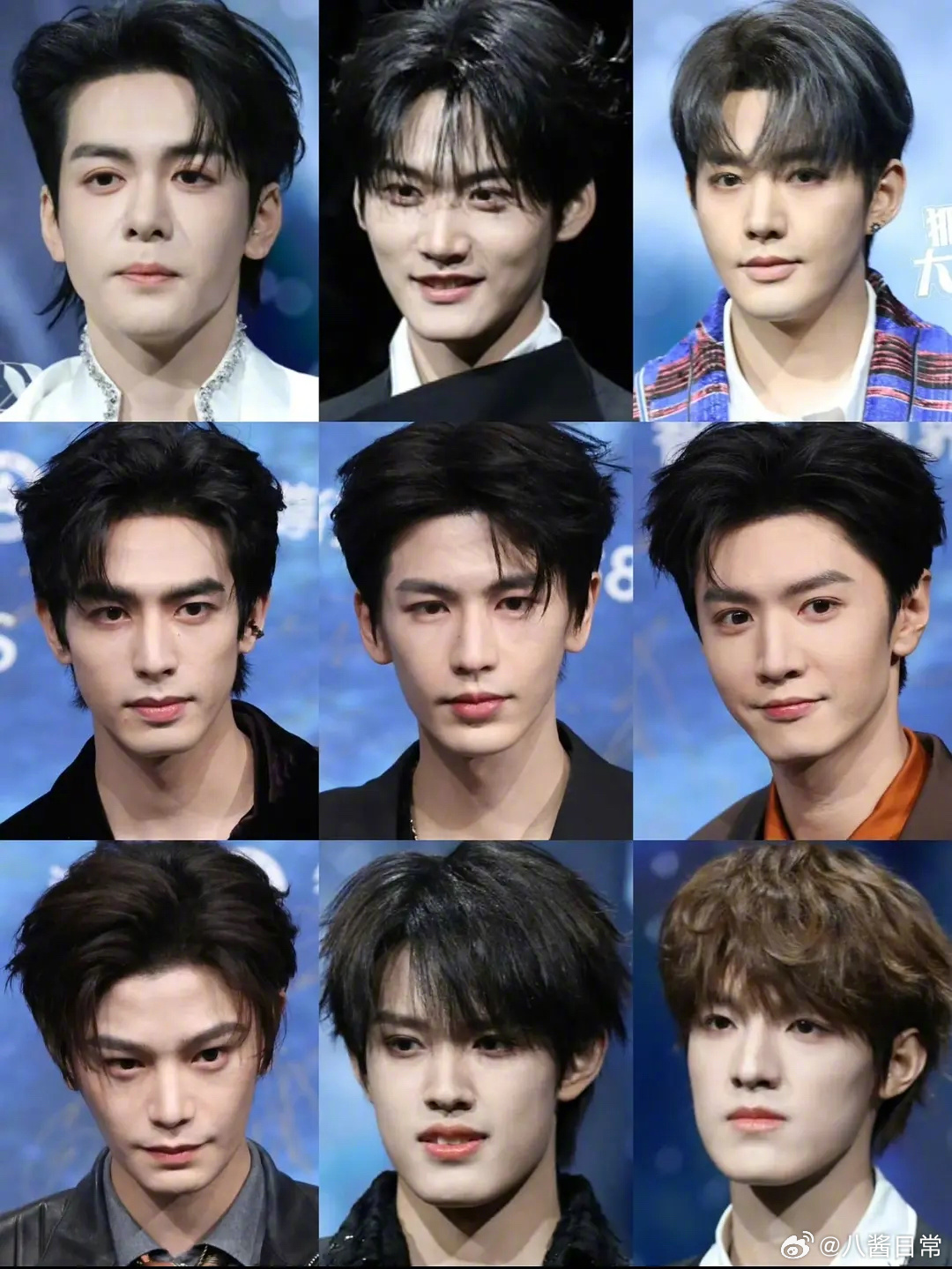 男明星微博之夜红毯怼脸生图合集王一博 中山装肖战 害羞笑