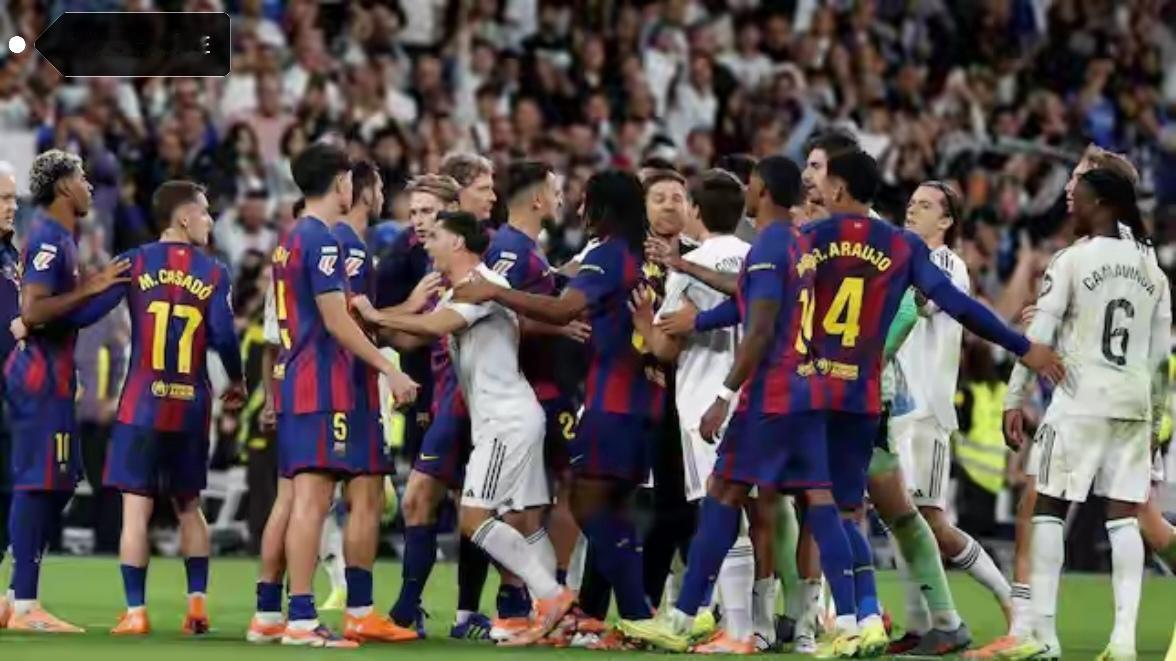 16岁亚马尔约架皇马队长！德比冲突比进球刺激10倍！
 
皇马2-1赢球，伯纳乌