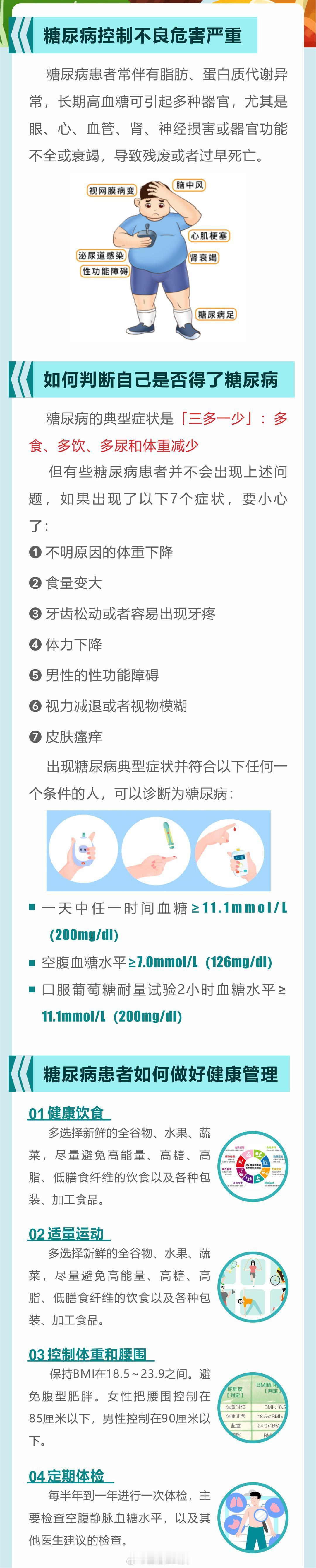 【糖尿病这些早期症状要了解】糖尿病有哪些症状？得了糖尿病该怎么吃？跟着一起来看看