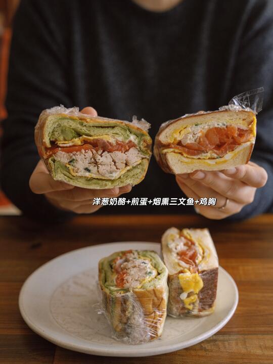着急出门的早晨，我做的三明治可真香