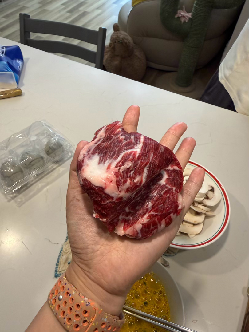 哇塞我买的这个牛肉真是太好看了！ 