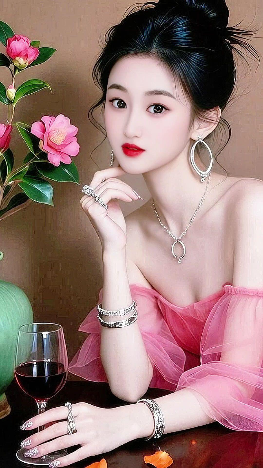 美出高级感 美出温柔感 红酒俏佳人  优雅永不过时 妩媚女神风情万种