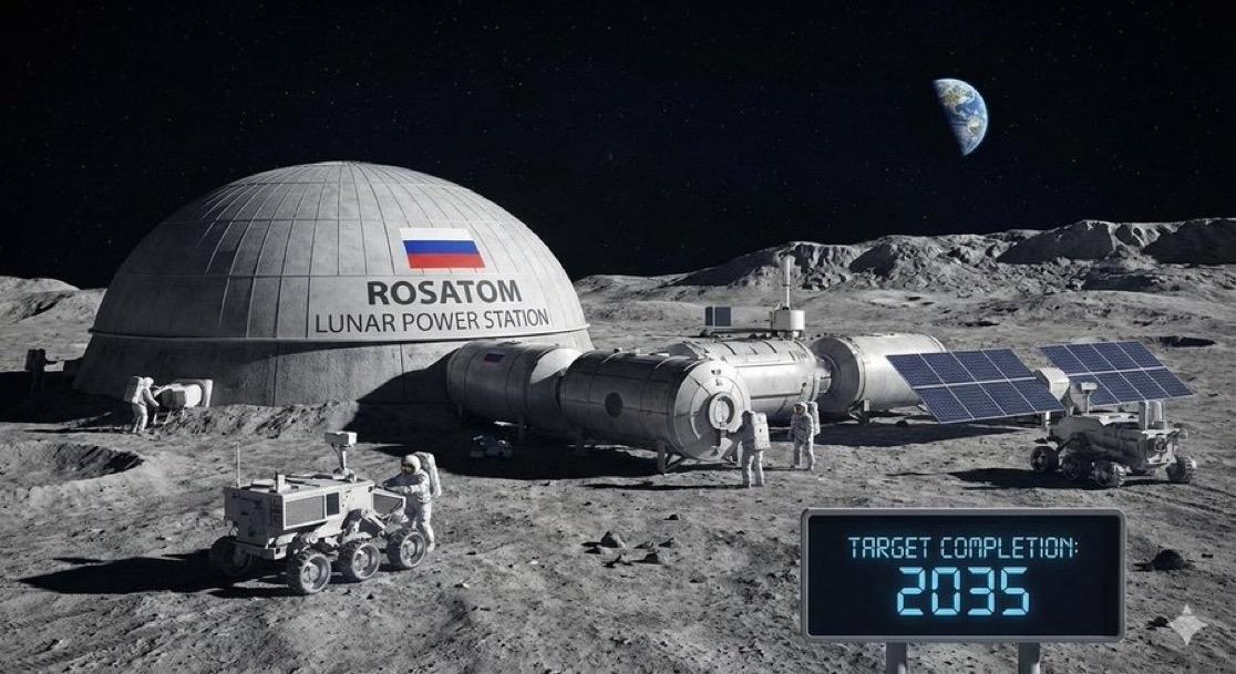 突发新闻：俄罗斯宣布计划在未来十年内在月球上建造一座核电站。
来源：路透社