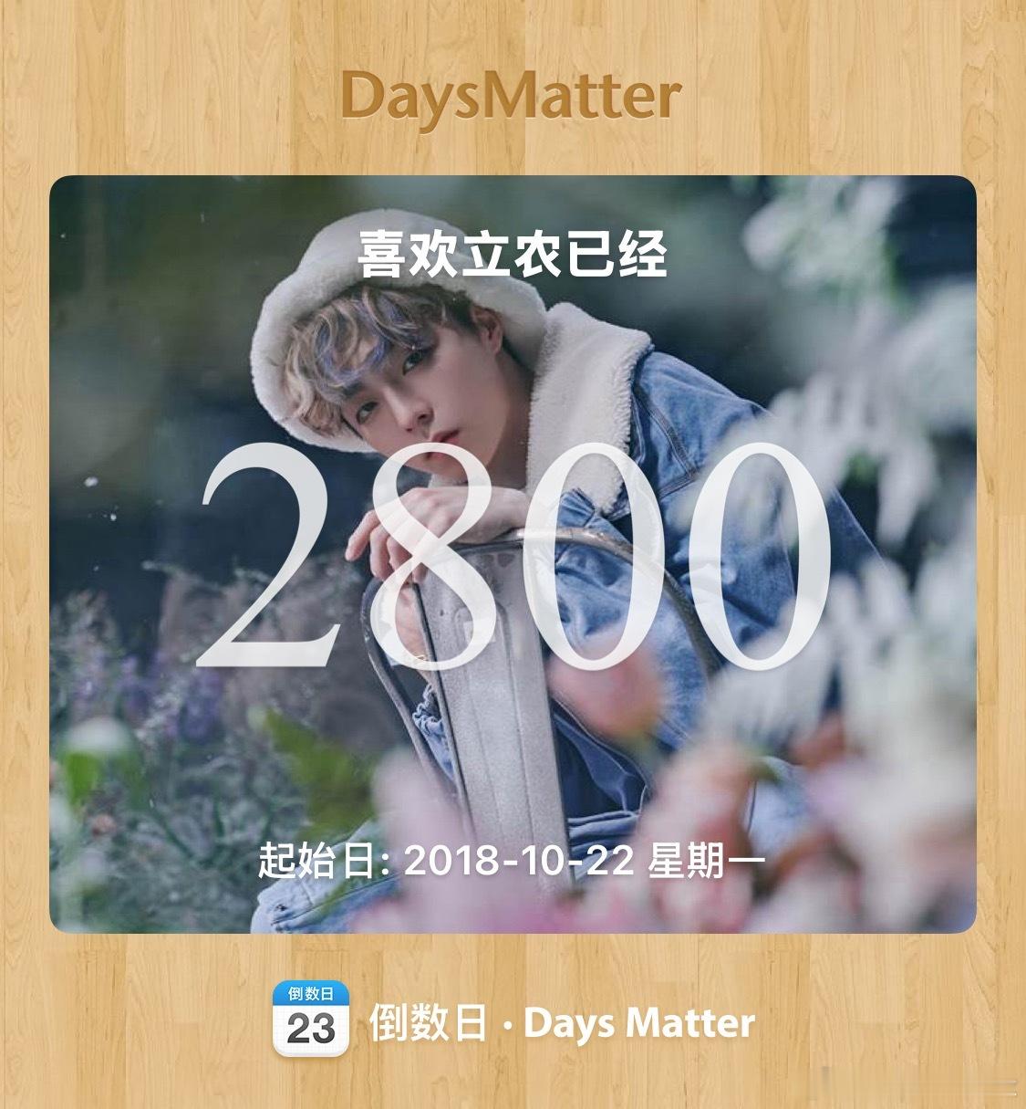 今天是喜欢立农的第2800天！ 