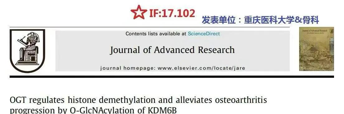 [庆祝][庆祝]科研速递：[爱慕]IF：17.102[庆祝]（重庆医科大学&骨科