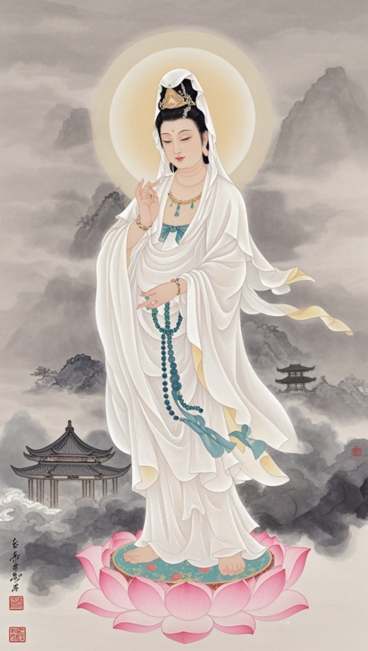 南无大悲观世音菩萨，愿您慈悲垂护，照见心念，度化烦恼。愿我正愿善愿利众，不贪不执