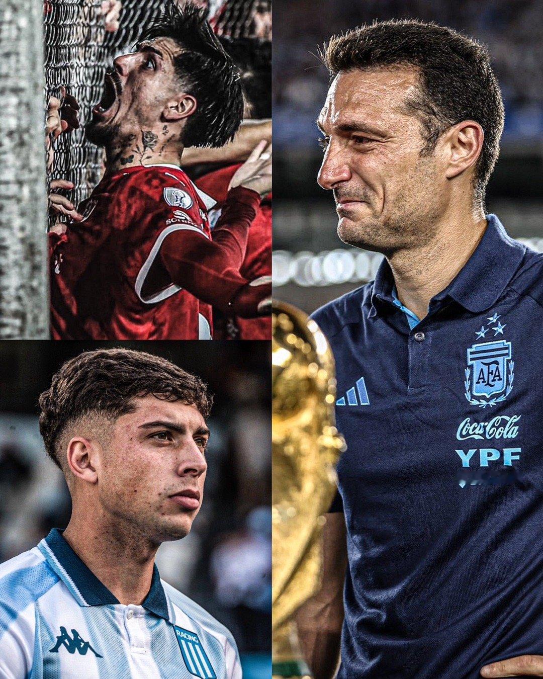 🚨🇦🇷 凯文·洛莫纳克和胡安·伊格纳西奥·纳尔多尼正在接受斯卡洛尼教练的评