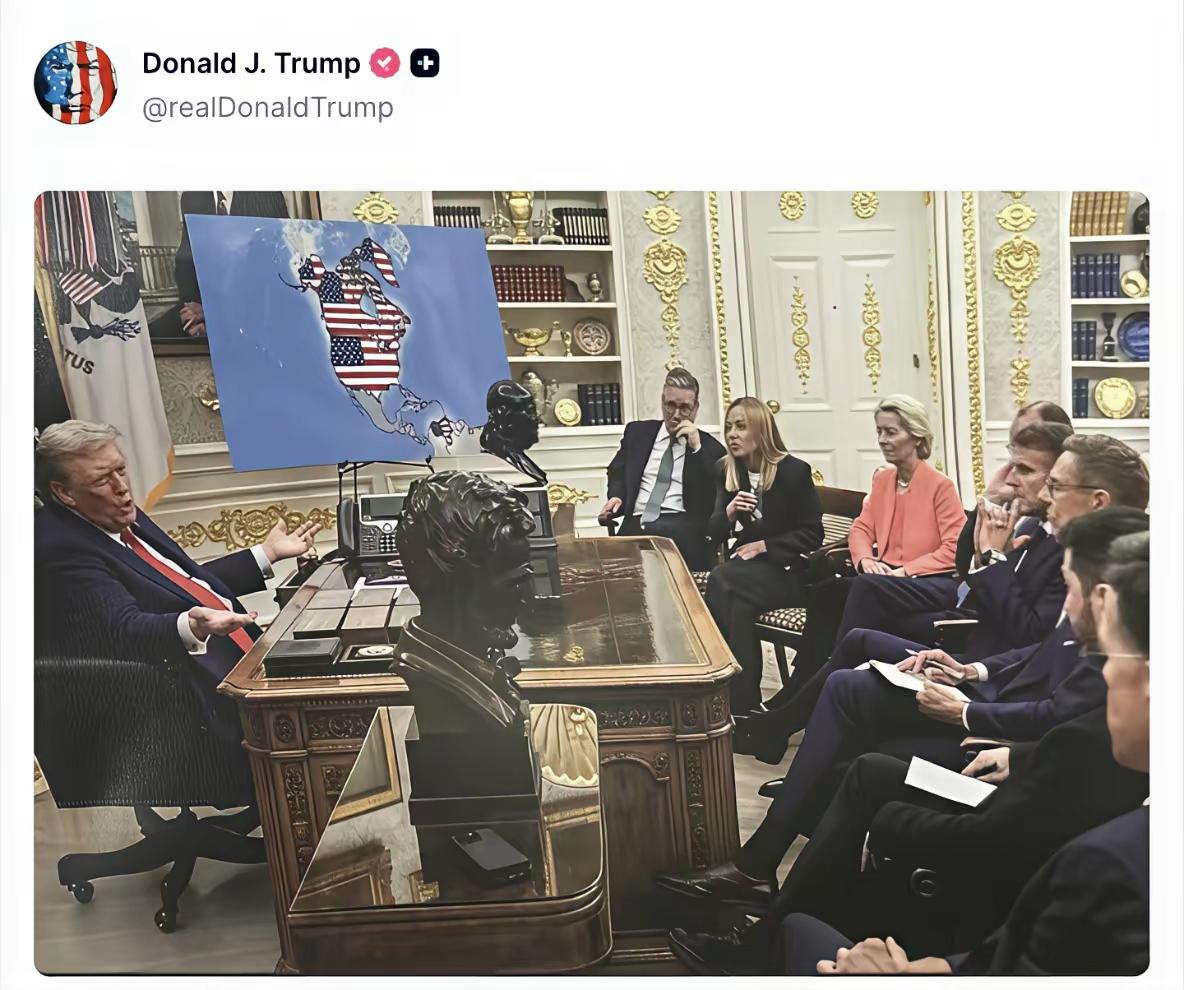 特朗普又开始整活了。因为世界上没有新闻，那肯定是不行啊，特朗普必须要上热门。特朗