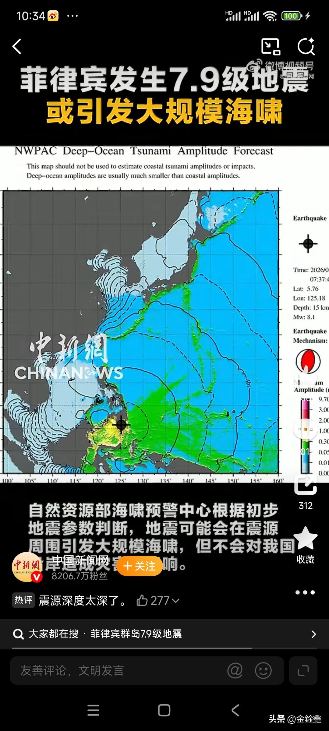 菲律宾突发7.9级强震！多地建筑瞬间垮塌，我国海啸预警一锤定音

突发！2026