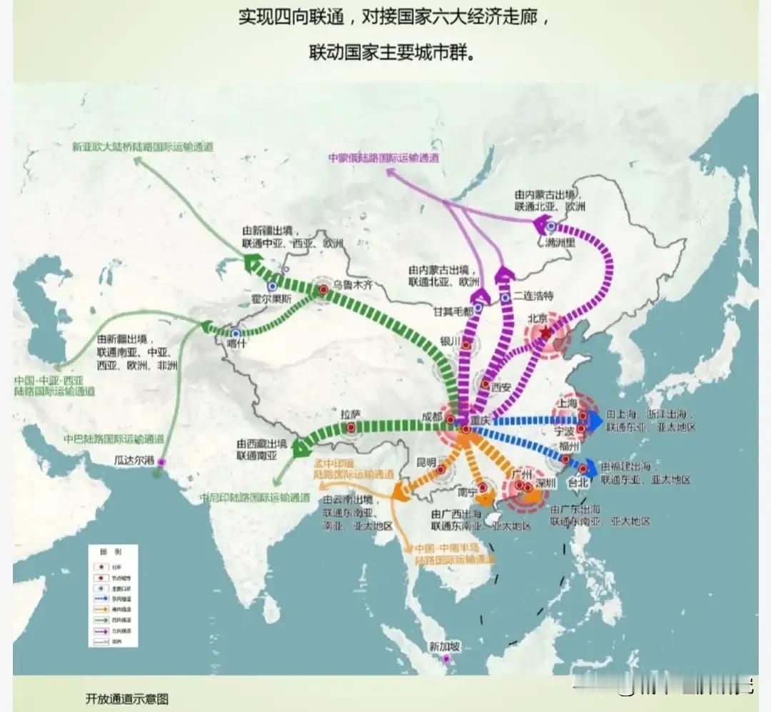 成渝城市群虽然处于内陆，但成渝城市群未来的发展潜力不亚于东部的京津冀，长三角，珠
