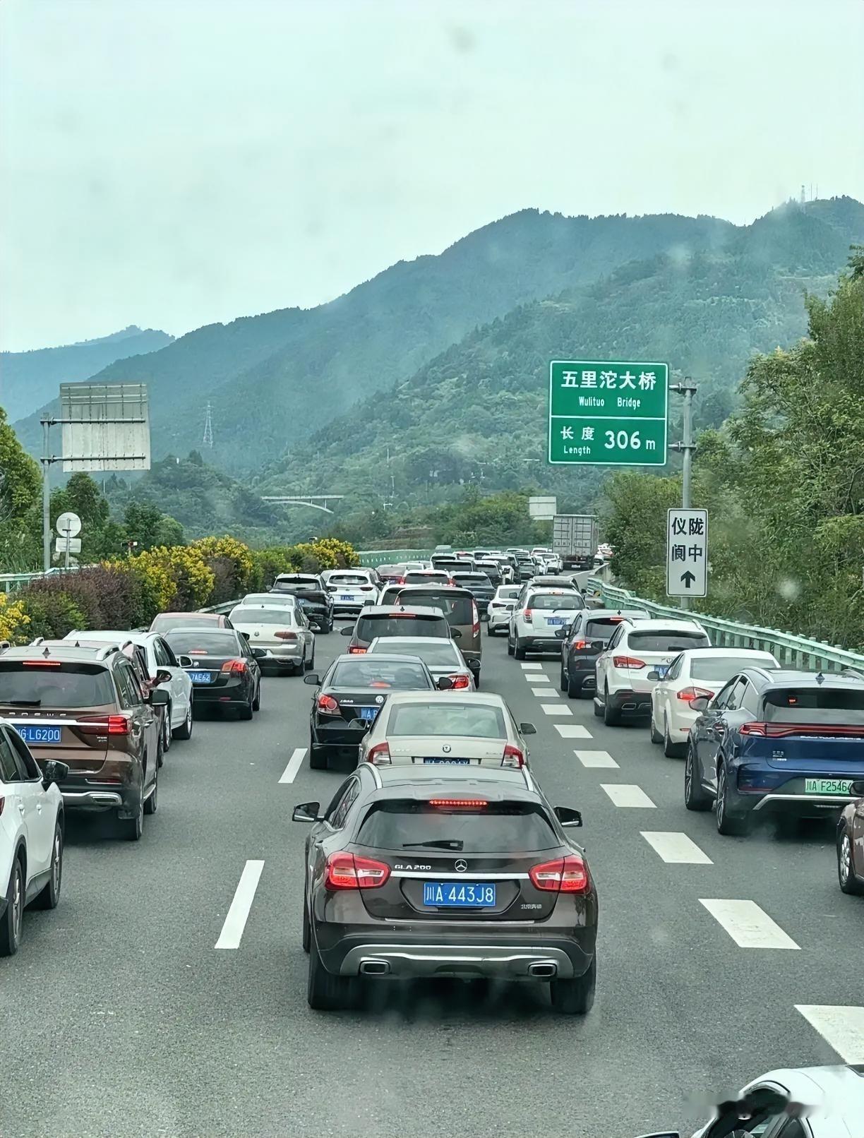 每逢节假日，高速公路上就会堵车，走走停停，甚至干脆移动不了，车堵人也堵，堵到甚至