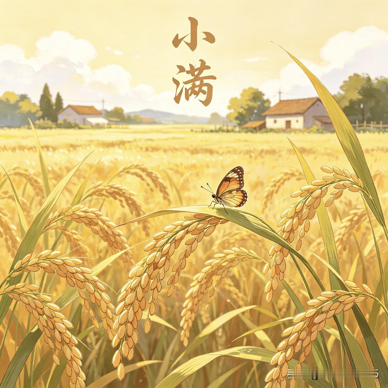 时至小满万物丰盈，
人间烟火温柔绵长，
山河入夏风光正好，
清风拂面夏木成荫。