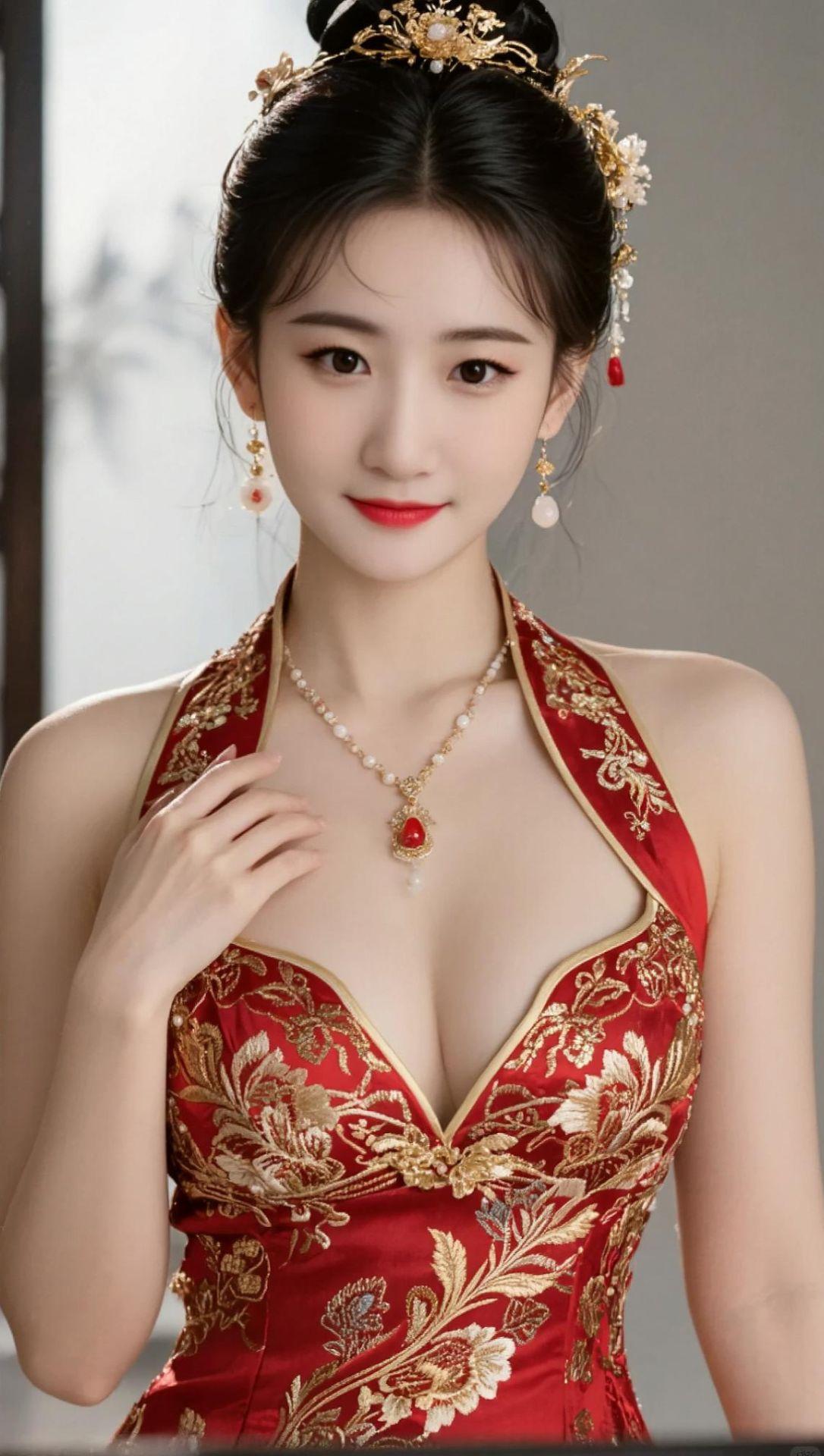 AI中式金绣写真