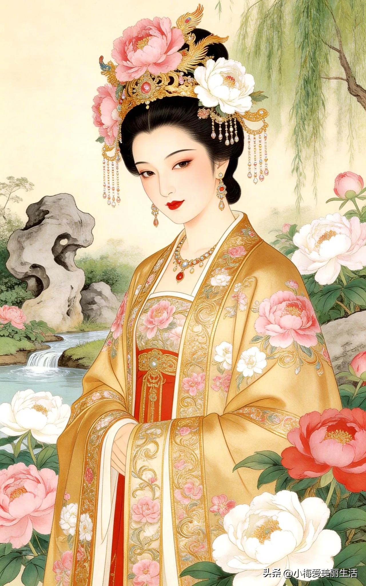 花间美人，金衣玉佩。