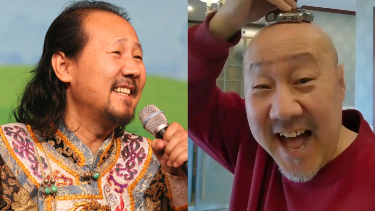 66岁的腾格尔，顶着光头“理发”，自嗨的模样太可爱

印象中，腾格尔这位草原歌手