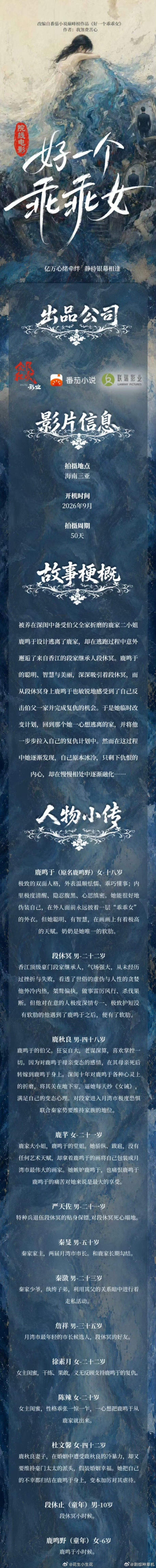 影版好一个乖乖女组讯电影好一个乖乖女组讯 影版好一个乖乖女组讯，角色定好了吗 