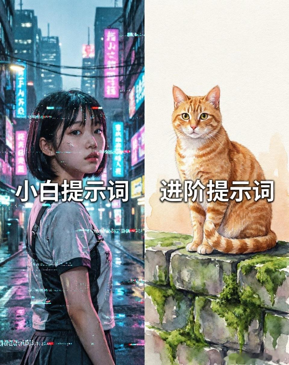 3招教你写出神级提示词 🎨 很多新手玩AI绘画，提示词永远是“一个女孩，赛博朋