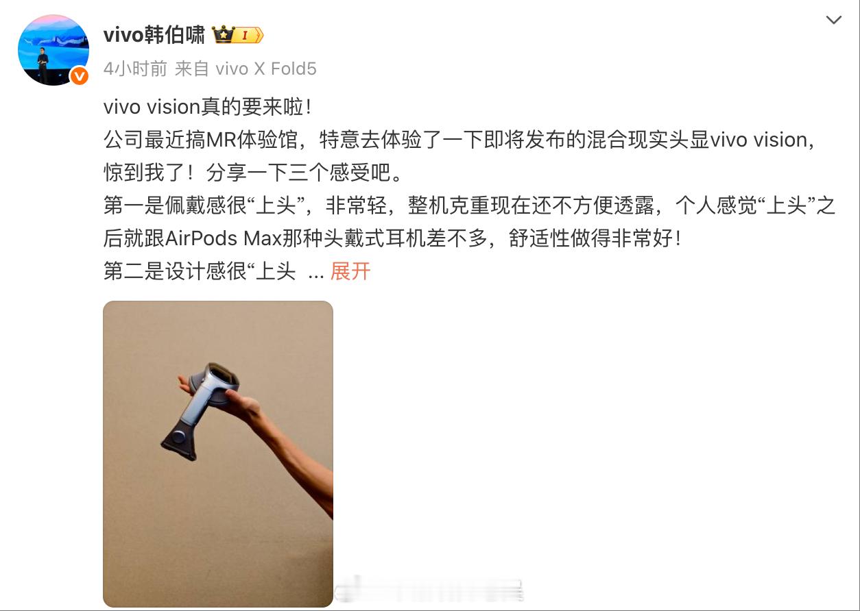 vivoVision要来了 虽然vivo入局虚拟现实这个领域是件好事，但有个很严