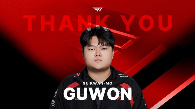 T1官宣：二队Guwon选手离队‘Guwon’ 选手将转会离开我们的LCK CL