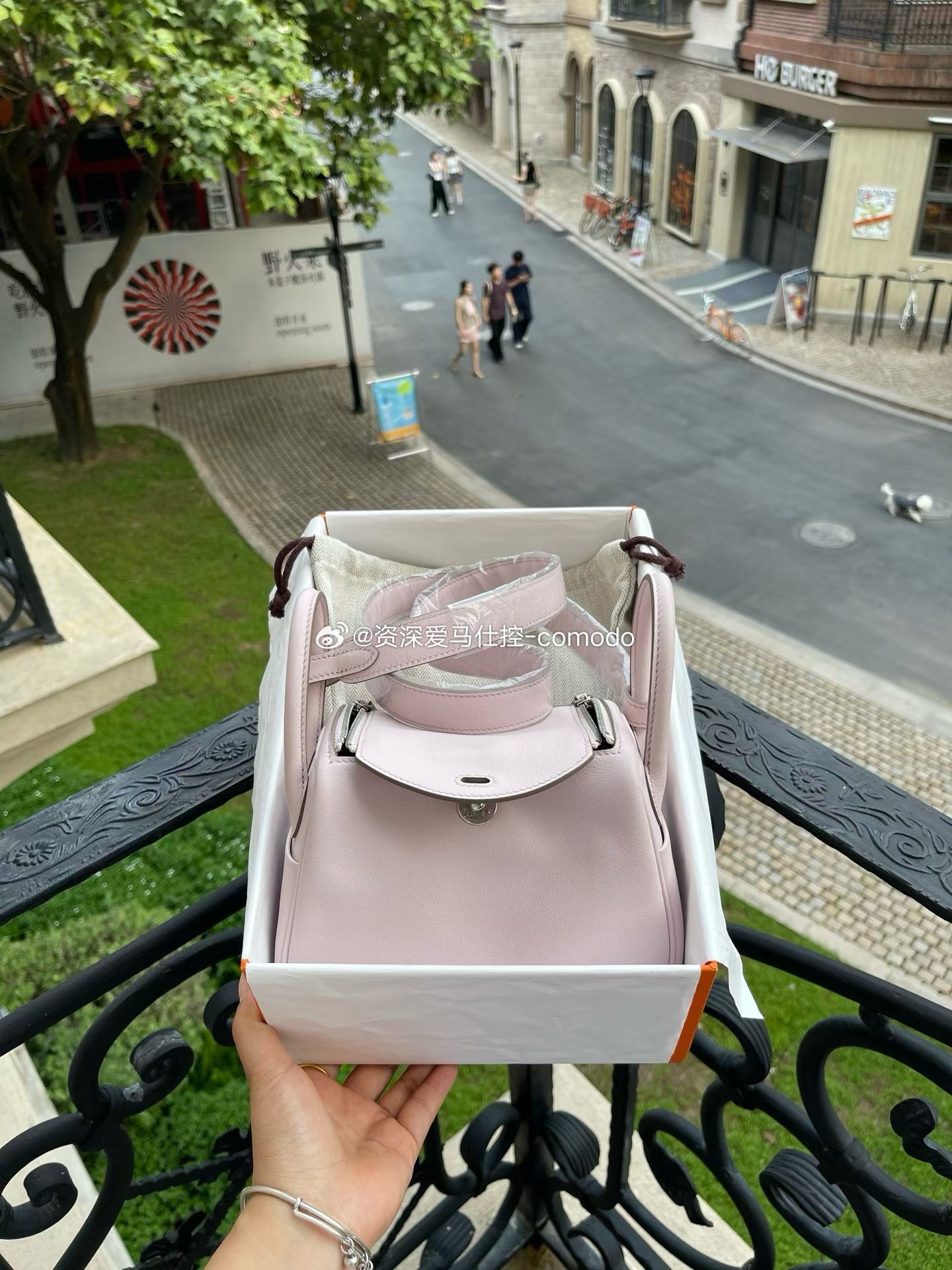 Mini Lindy 09梦幻紫 swift皮 银扣爱马仕hermes ​​​