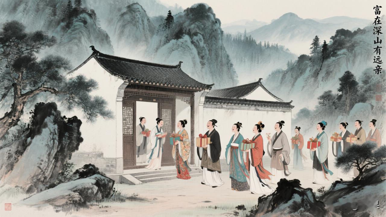 赏析：这幅下联与上联形成了深刻的世态讽喻。“富在深山”对应“贫在闹市”，通过空间