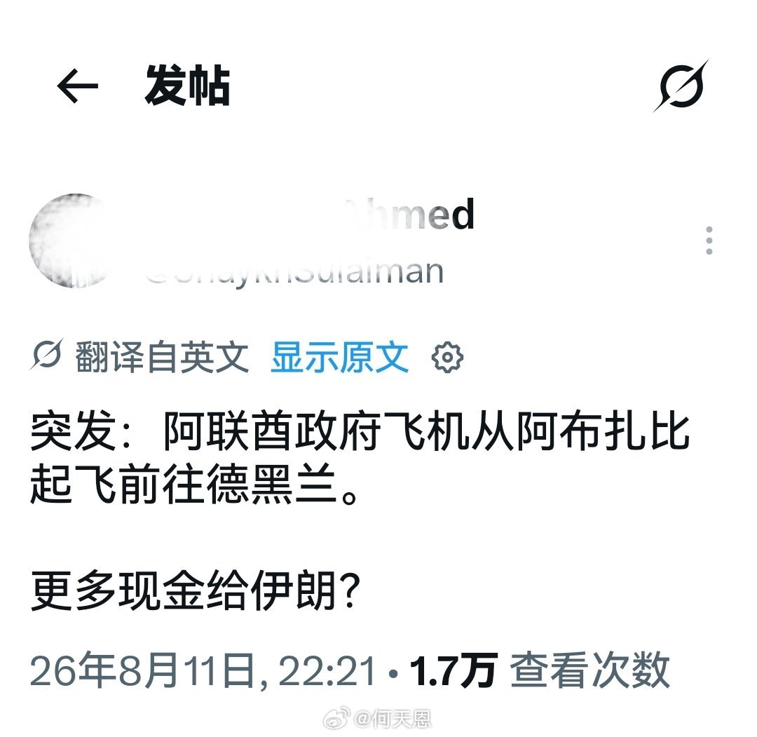 难道是特离谱命令海湾王爷运送赔偿金去德黑兰换取协议书了？海外新鲜事何天恩