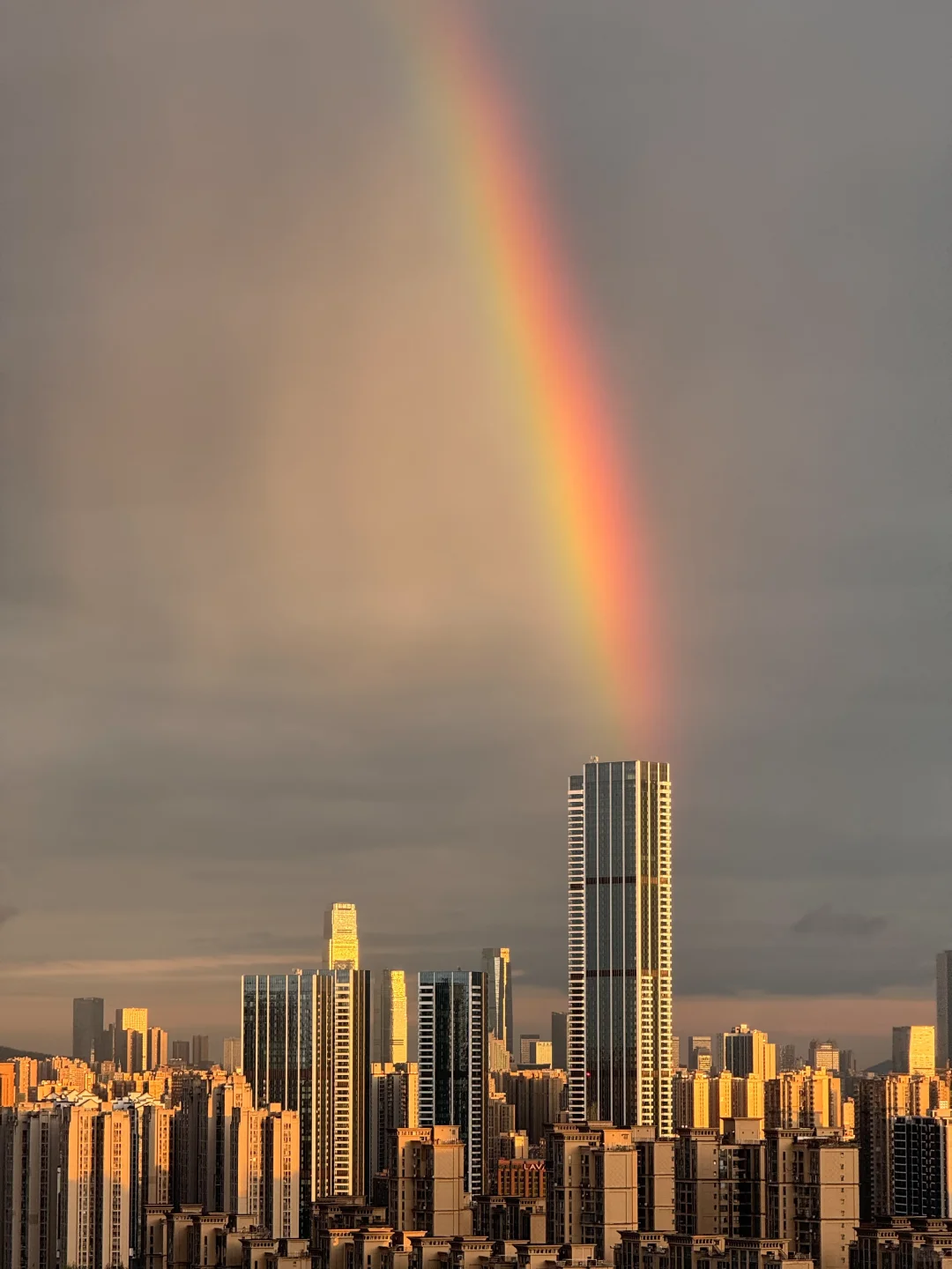 今早的长沙有双彩虹！