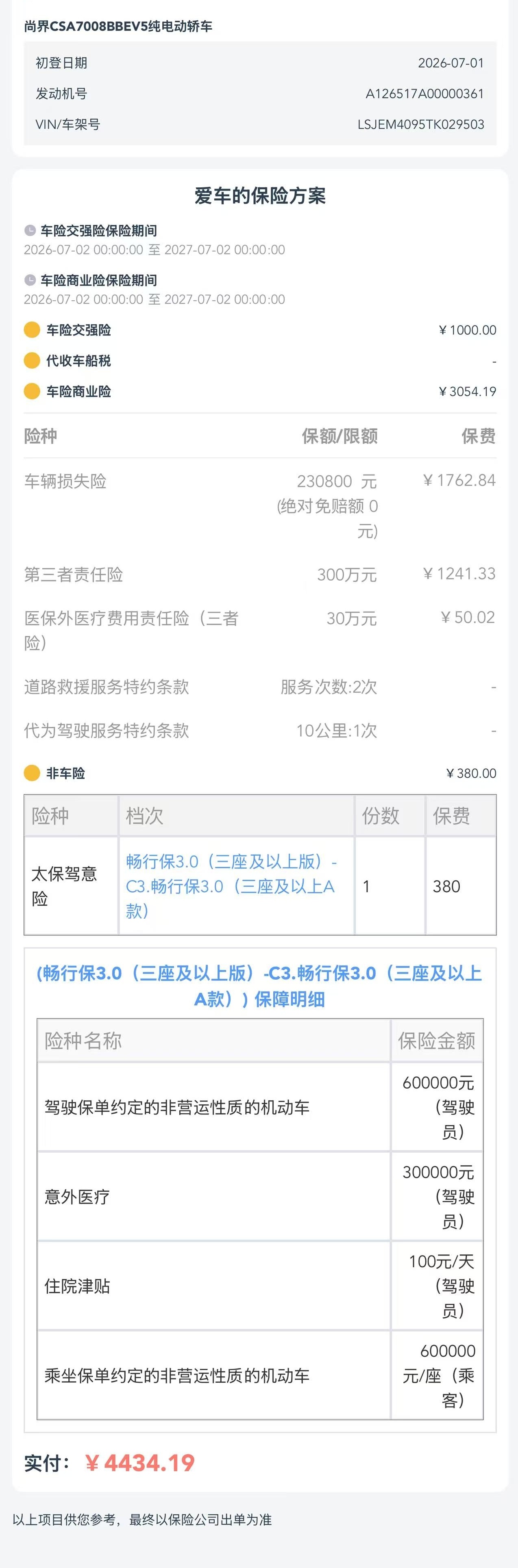 尚界Z7T这保险价格还可以这几次出的价都挺低